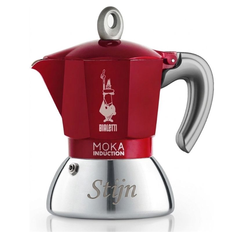 Percolator graveren - Bialetti Moka Induction - RVS - Gegraveerd met naam