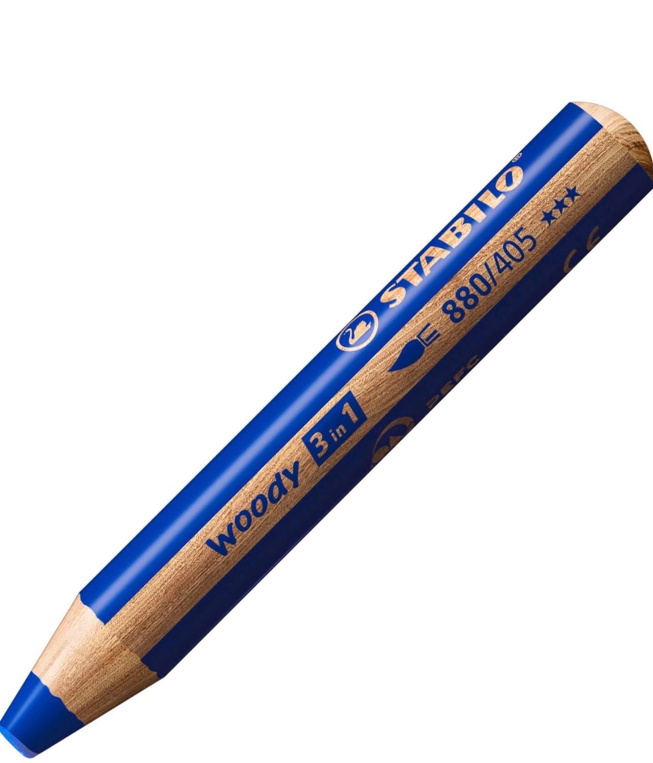 Crayon de coloriage - STABILO woody 3in1 - crayon de couleur à l&#39;unité - Outremer