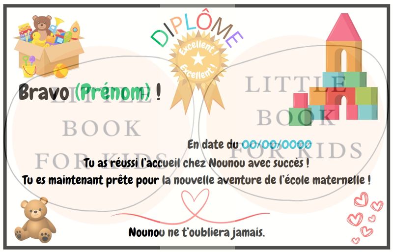 Diplôme fin de contrat Assistante Maternelle PDF