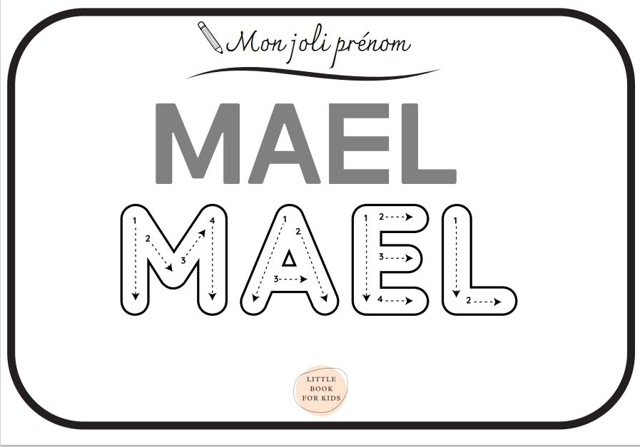 Fiche &quot;Mon joli prénom&quot;