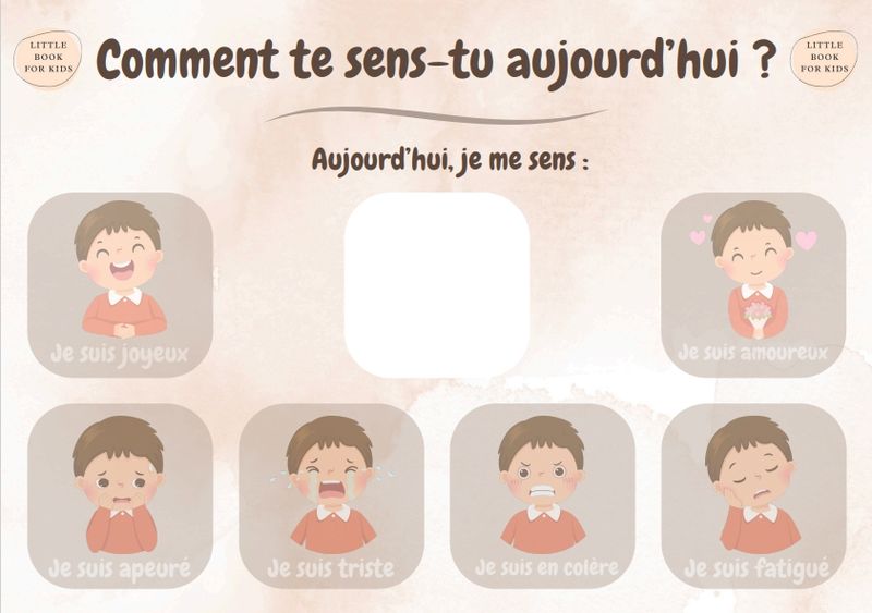 Fiche &quot;Comment te sens-tu aujourd&#39;hui ? &quot;