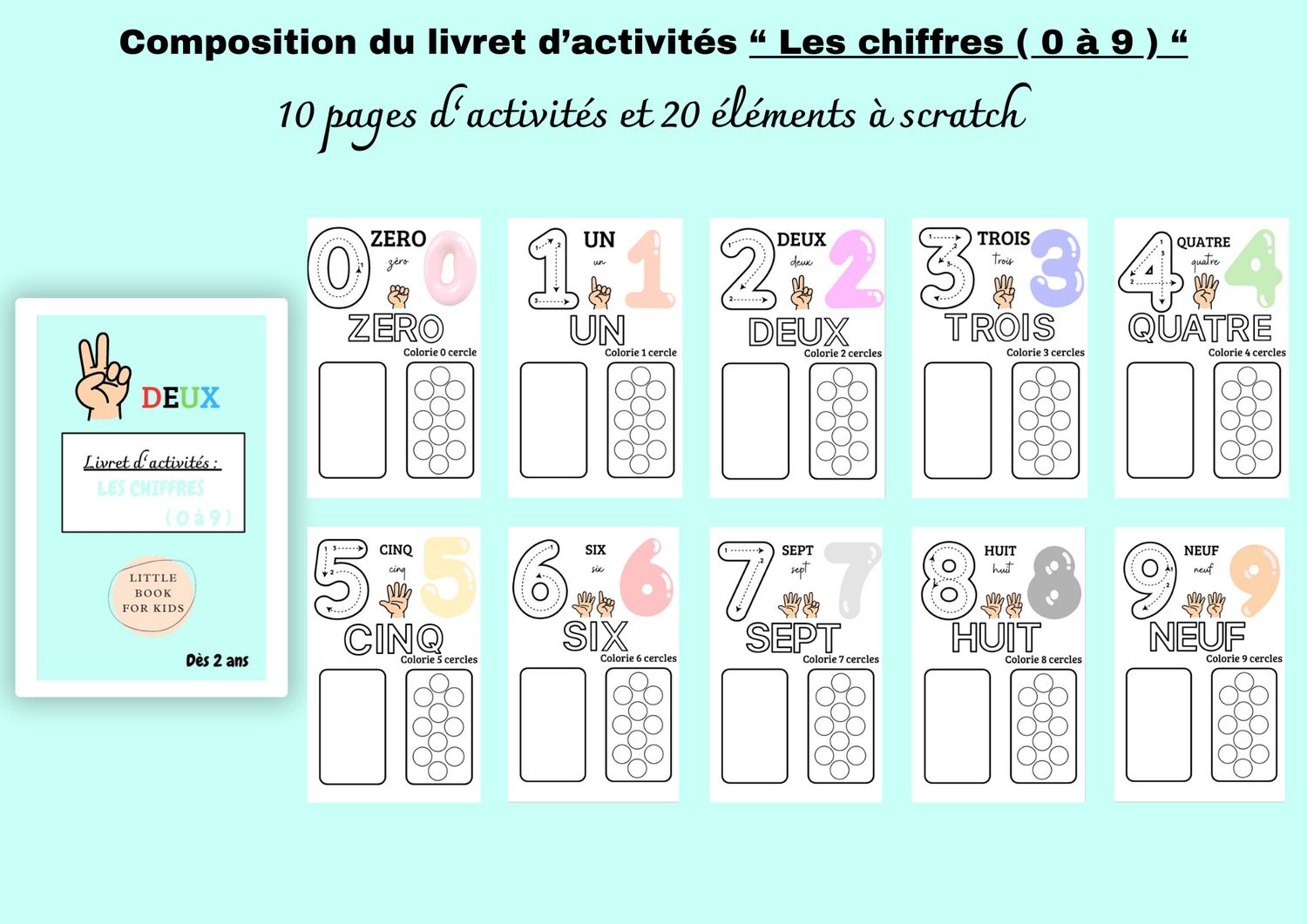 Livret d&#39;activité &quot;Les chiffres (0 à 9)&quot; PDF
