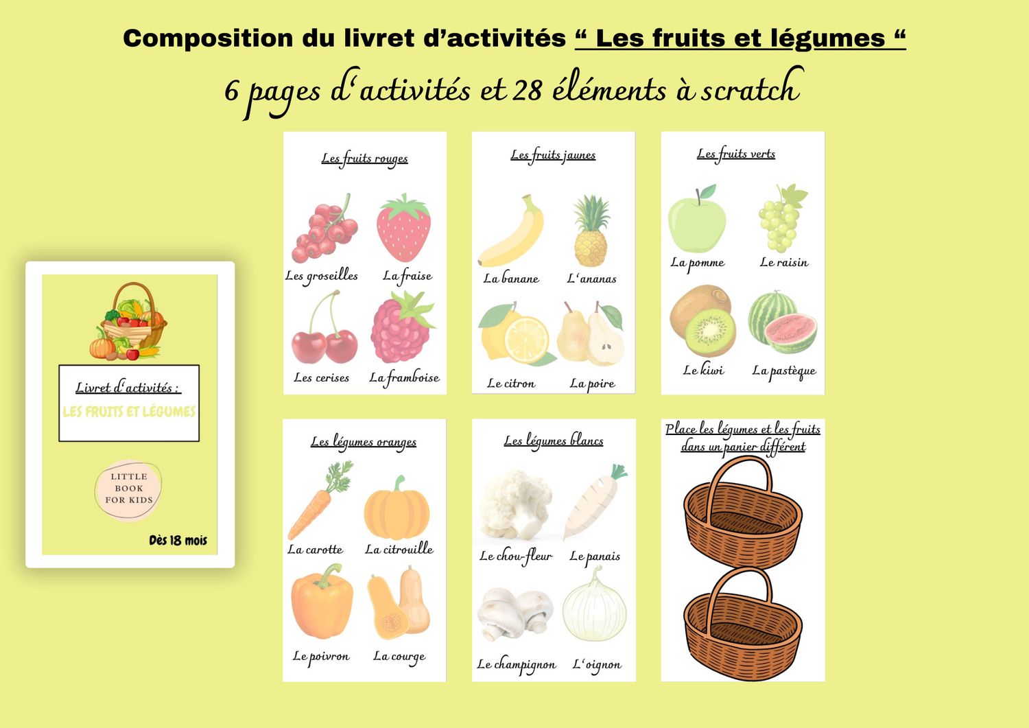 Livret d&#39;activité &quot;fruits et légumes&quot;
