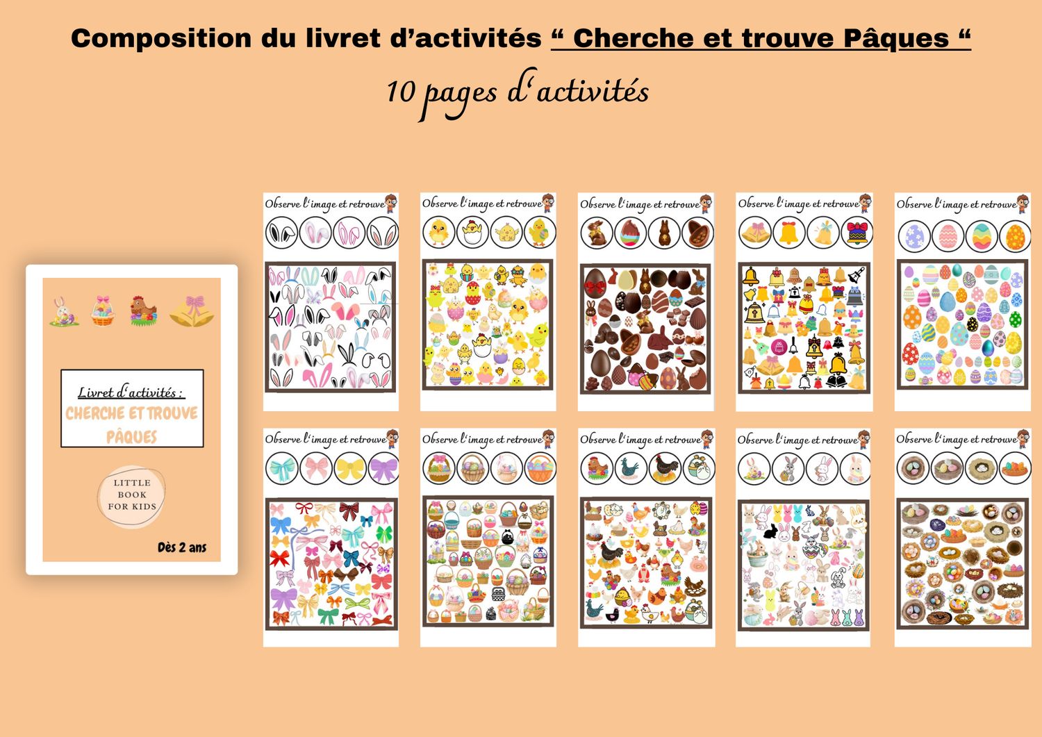 Livret d’activité &quot;cherche et trouve Pâques&quot;