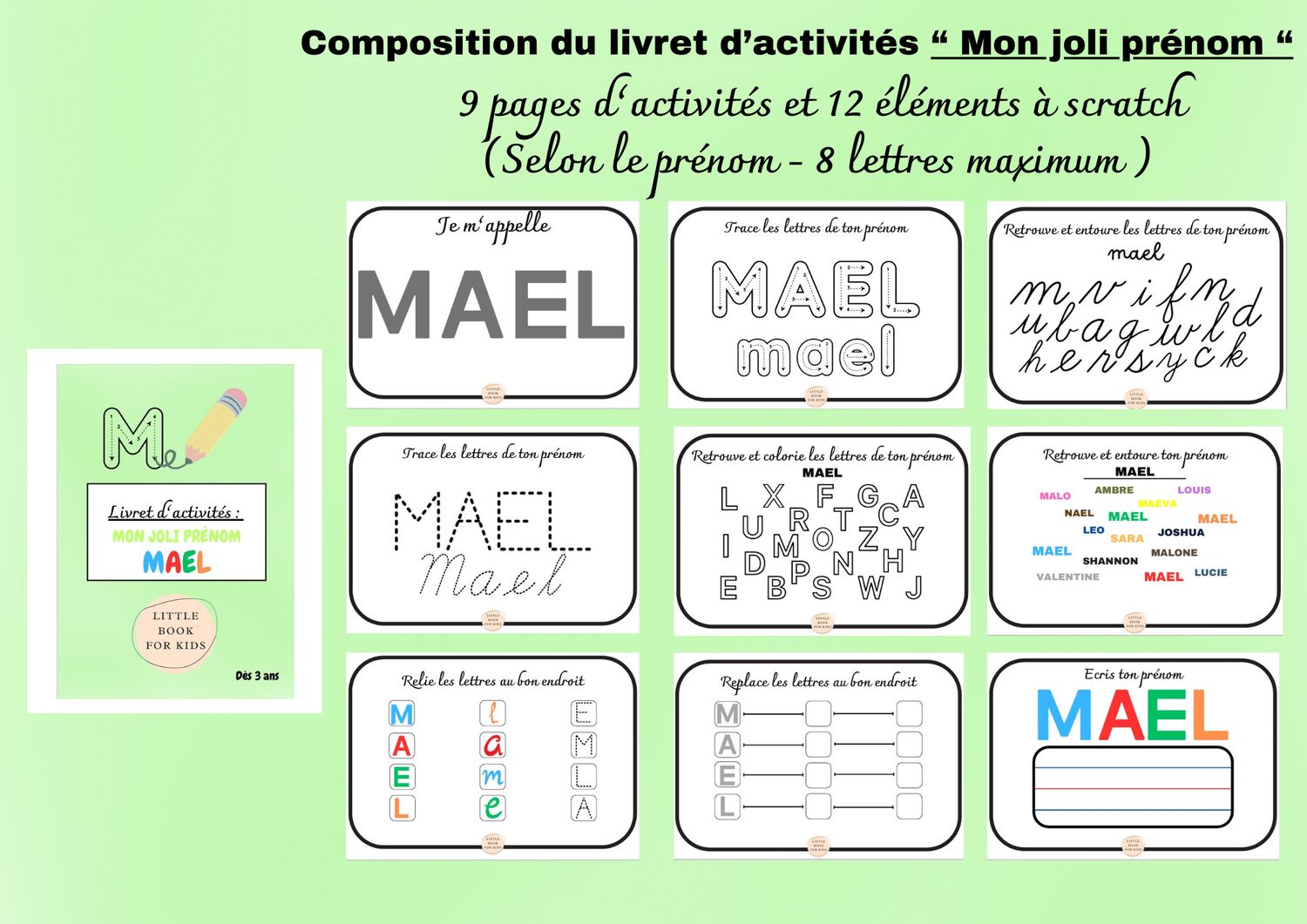 Livret d&#39;activité &quot;Mon joli prénom&quot;