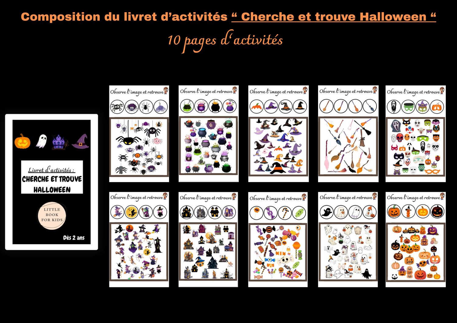 Livret d’activité &quot;cherche et trouve Halloween&quot;