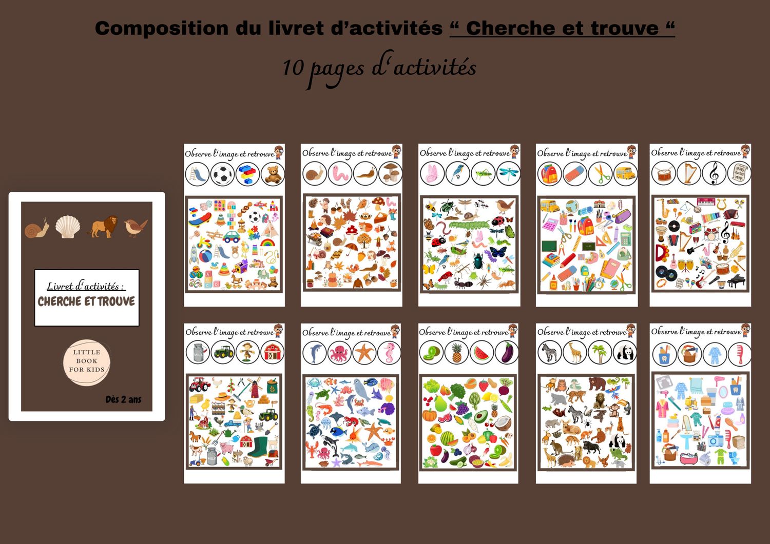 Livret d’activité &quot;cherche et trouve&quot;