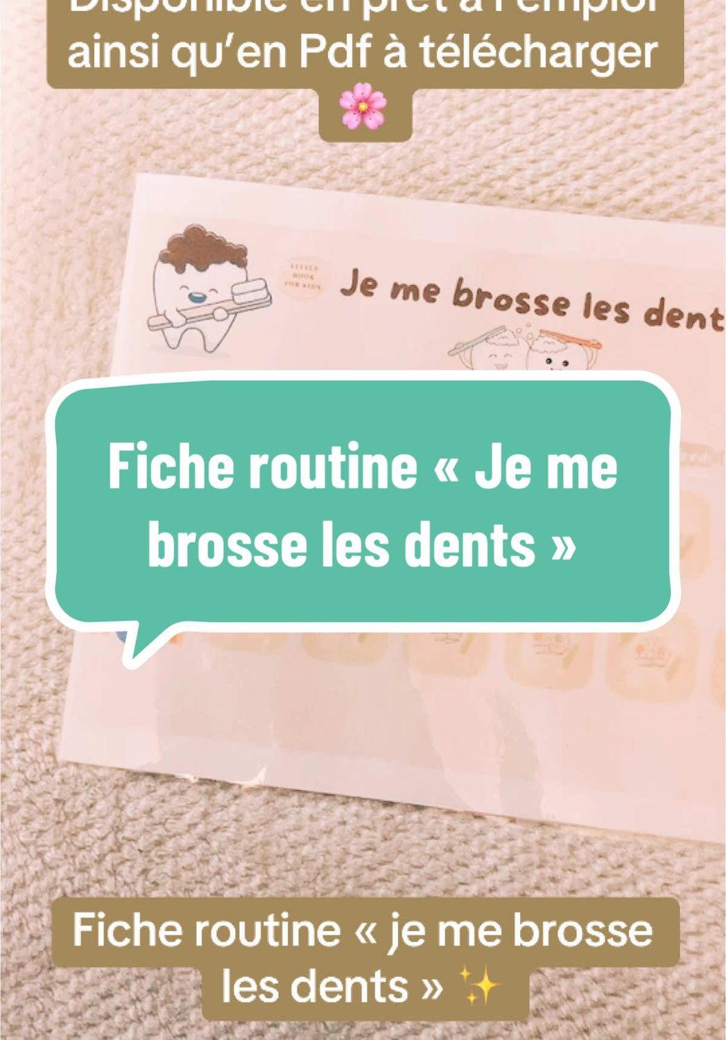 Fiche « je me brosse les dents »