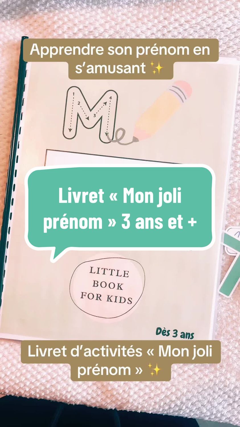 Livret d&#39;activité &quot;Mon joli prénom&quot;