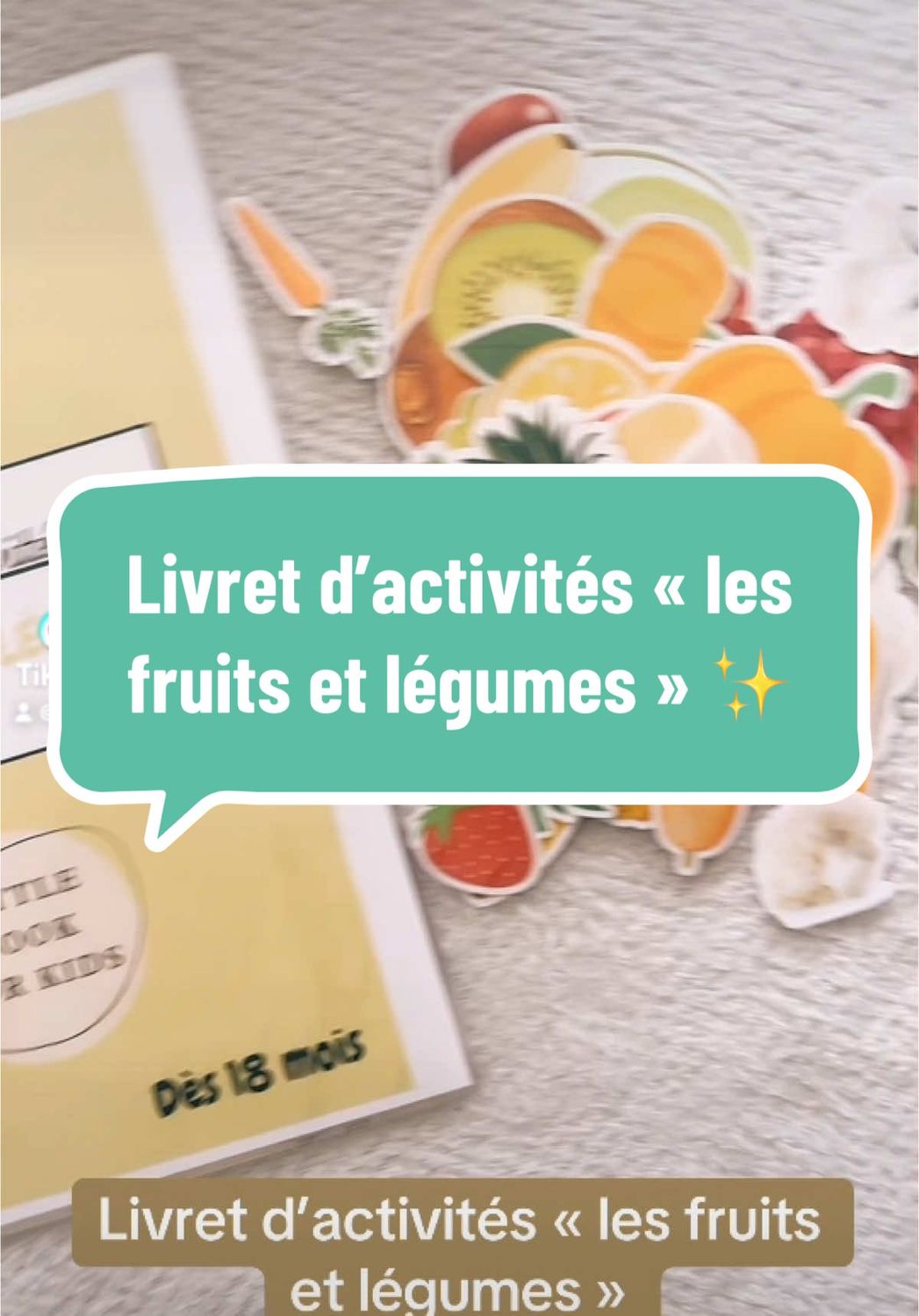 Livret d&#39;activité &quot;fruits et légumes&quot;
