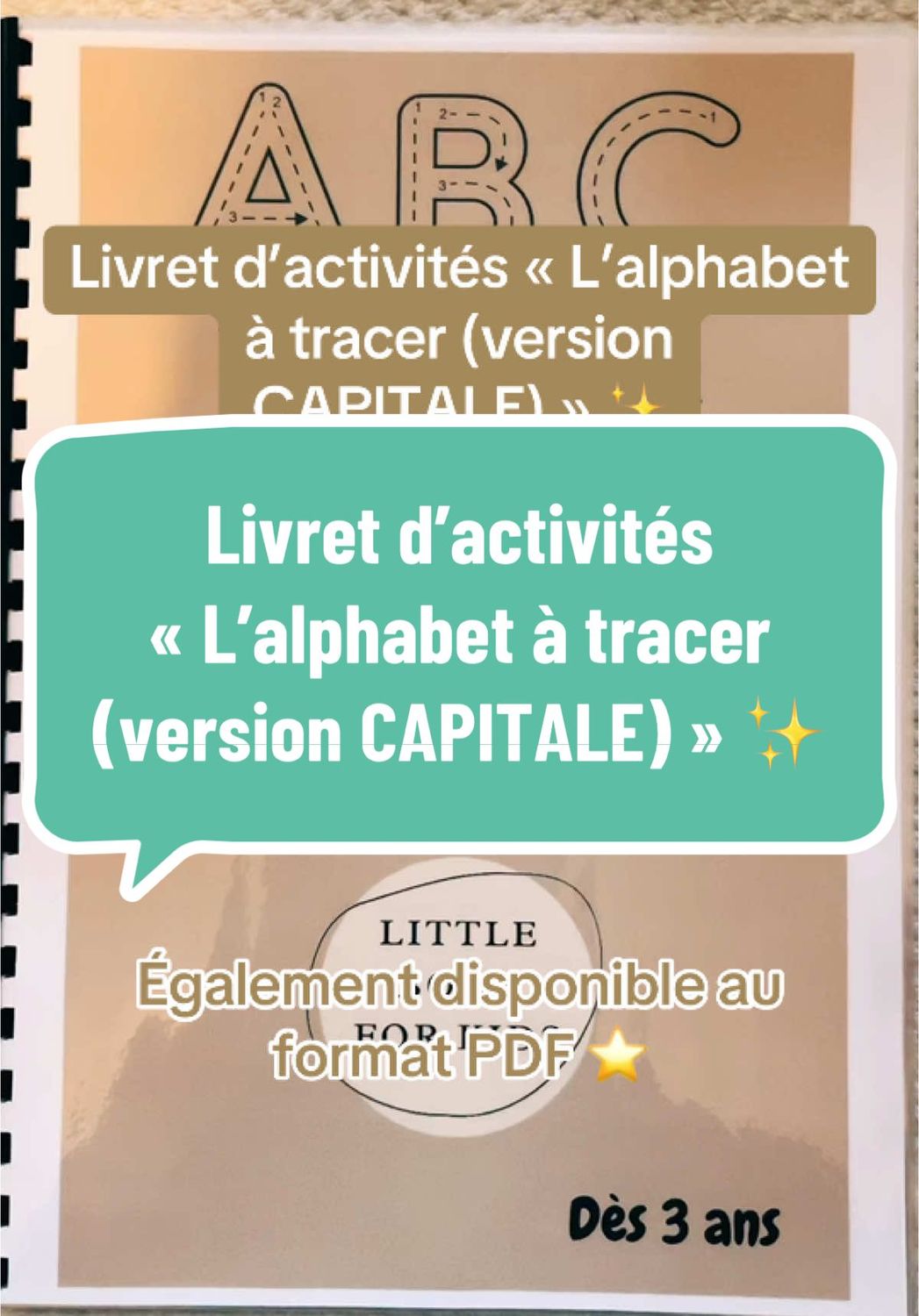 Livret d’activités &quot; L’alphabet à tracer (version CAPITALE) &quot;