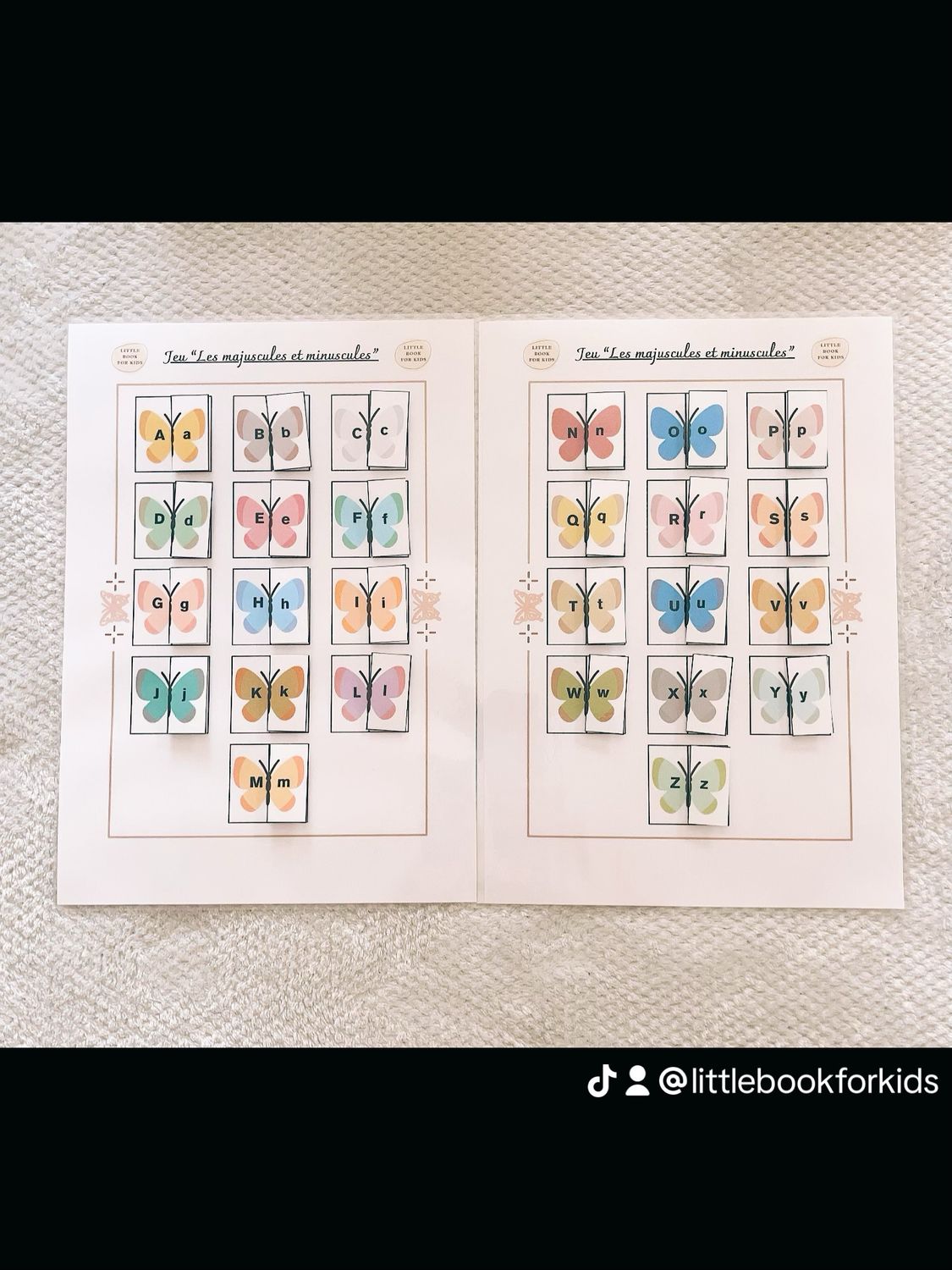 Jeu « les majuscules et les minuscules »