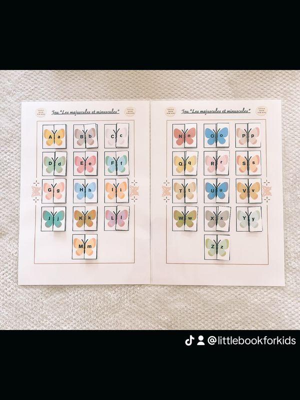 Jeu « les majuscules et les minuscules »