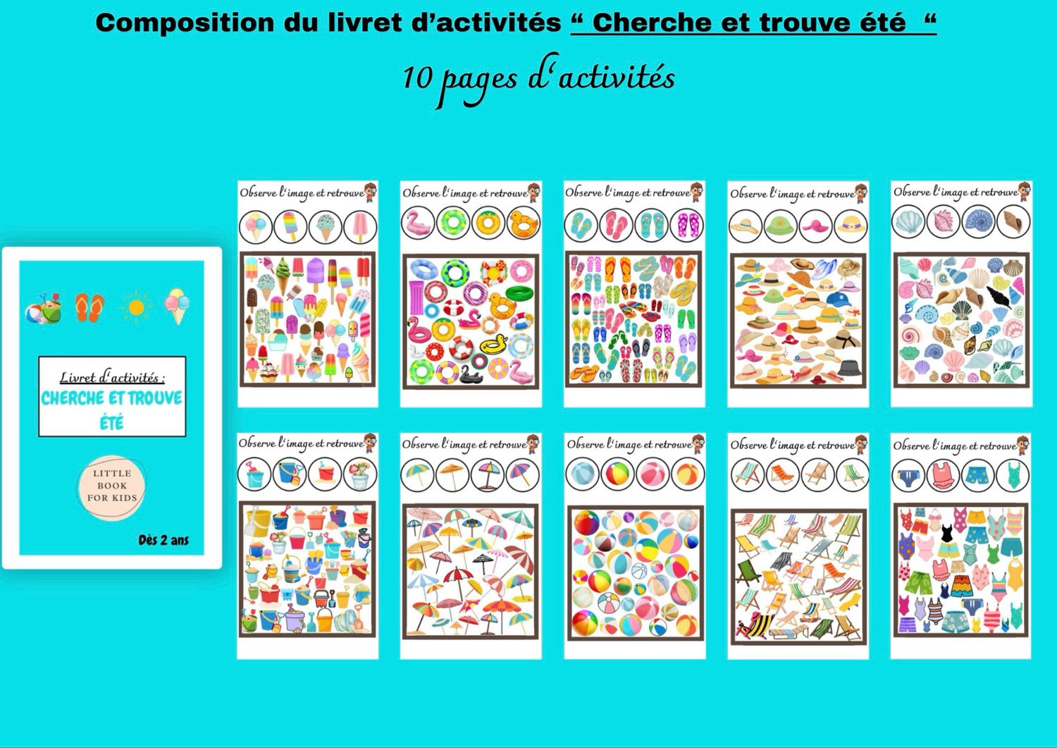 Livret d’activité « cherche et trouve été »