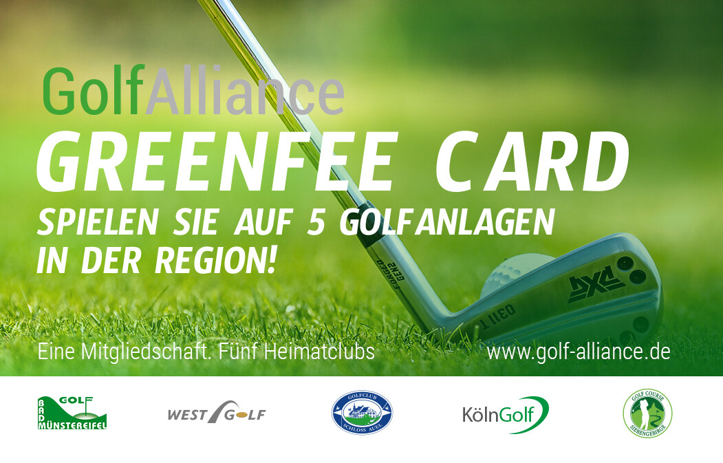 GolfAlliance Greenfee Card - 5 Anlagen spielen für 199,- EUR