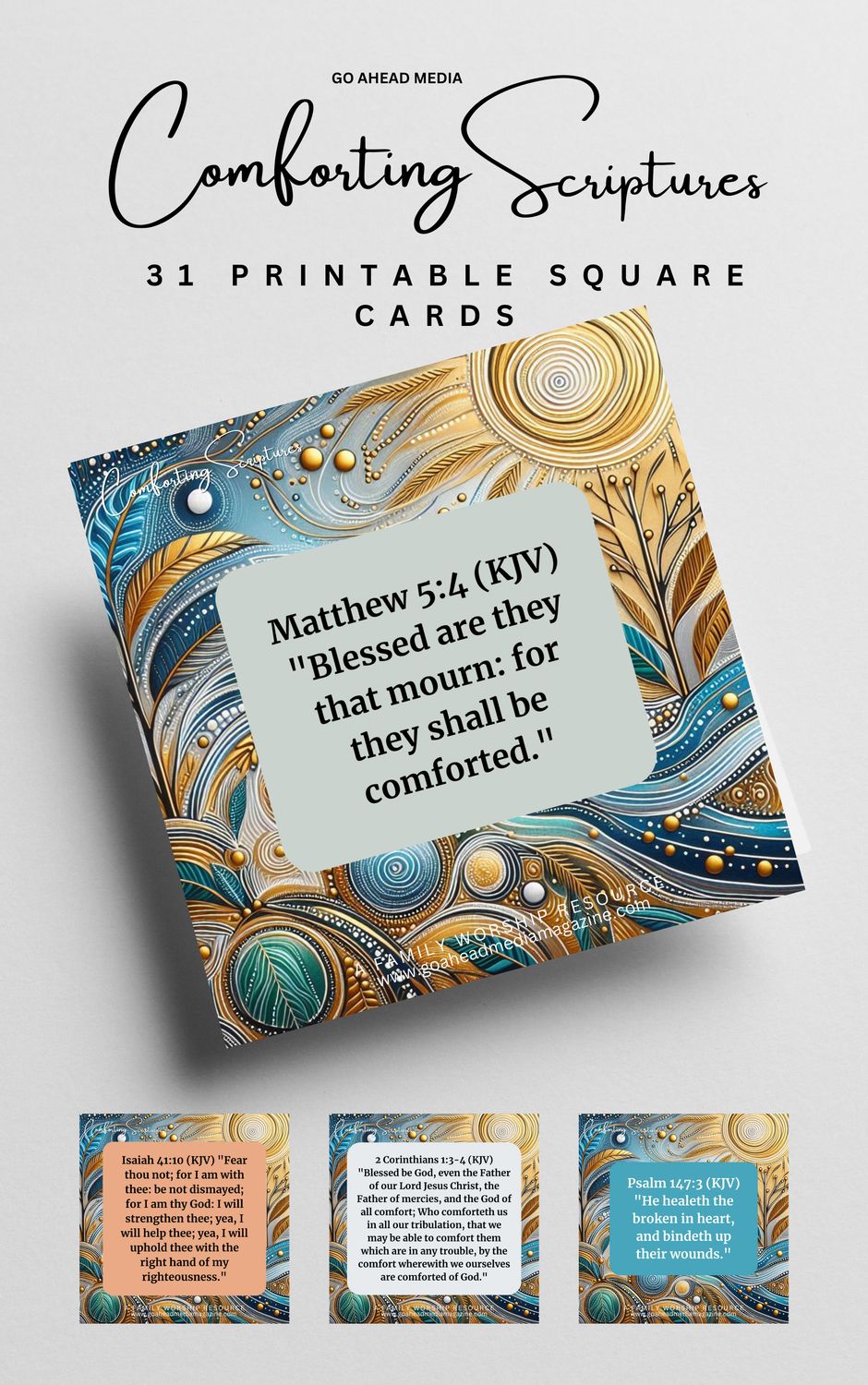 ​Comforting Scriptures – 31 Printable Square Cards