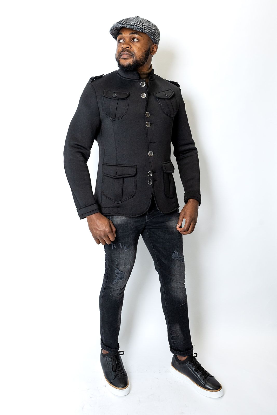 Classic Custom Made Scuba Jacket (Black)