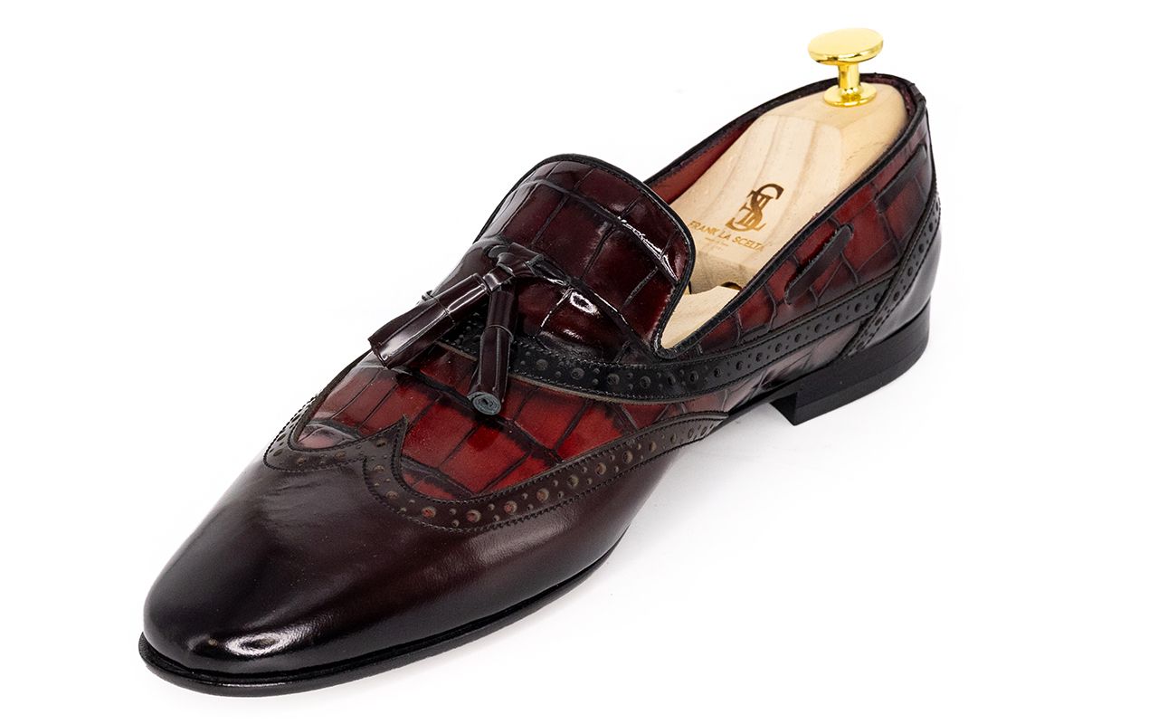 Franck La Scelta Handmade Loafer with Tassel (Genuine Leather)