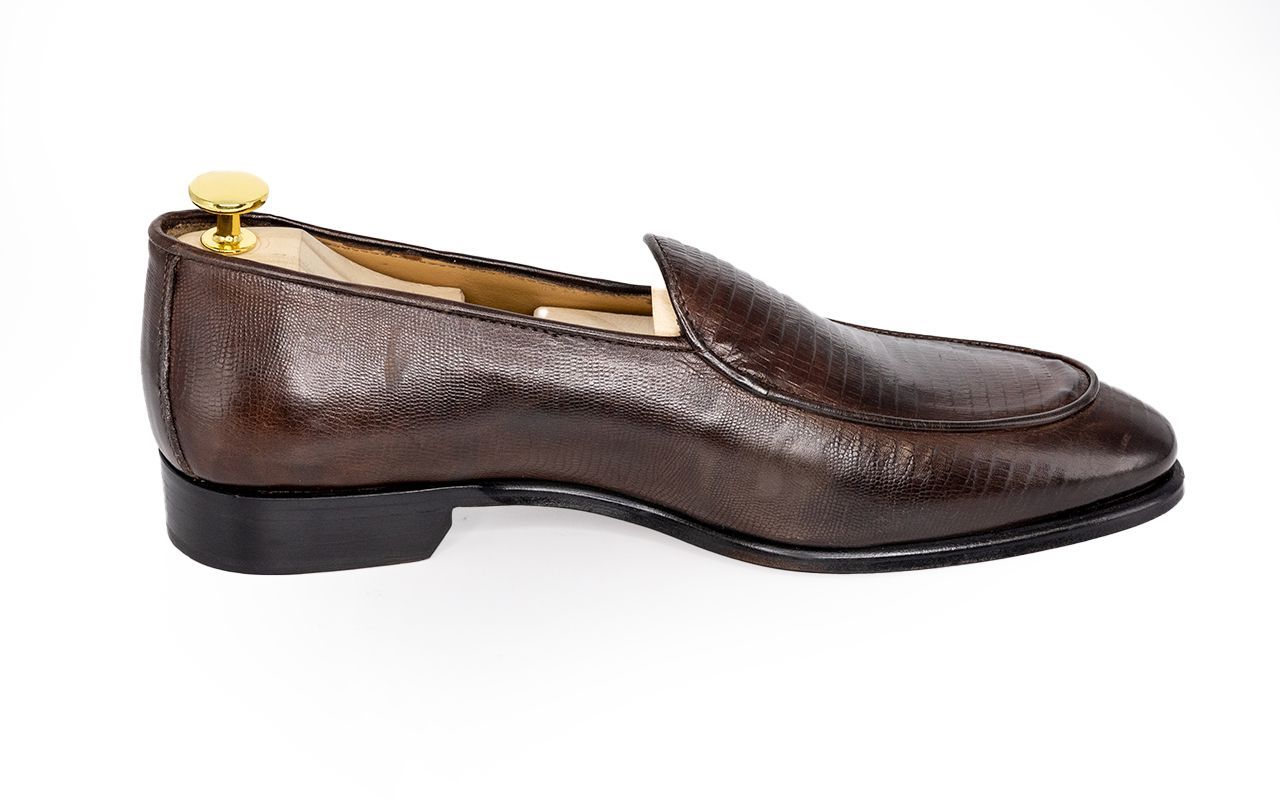 Franck La Scelta Signature Royalty Penny Loafer Handmade (Genuine Leather)-Brown