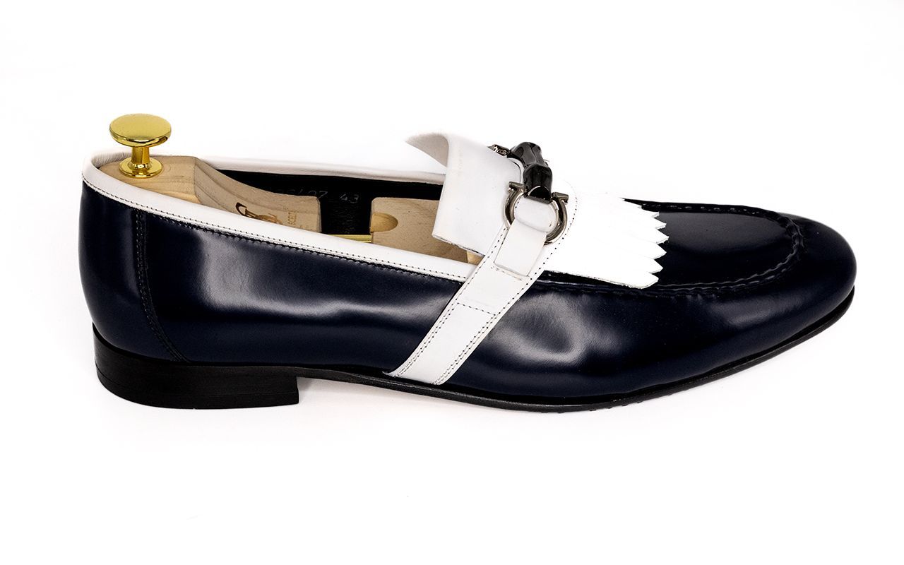 Franck La Scelta GN Penney Loafer with Silver Meter Strap (Handmade - Genuine Leather)
