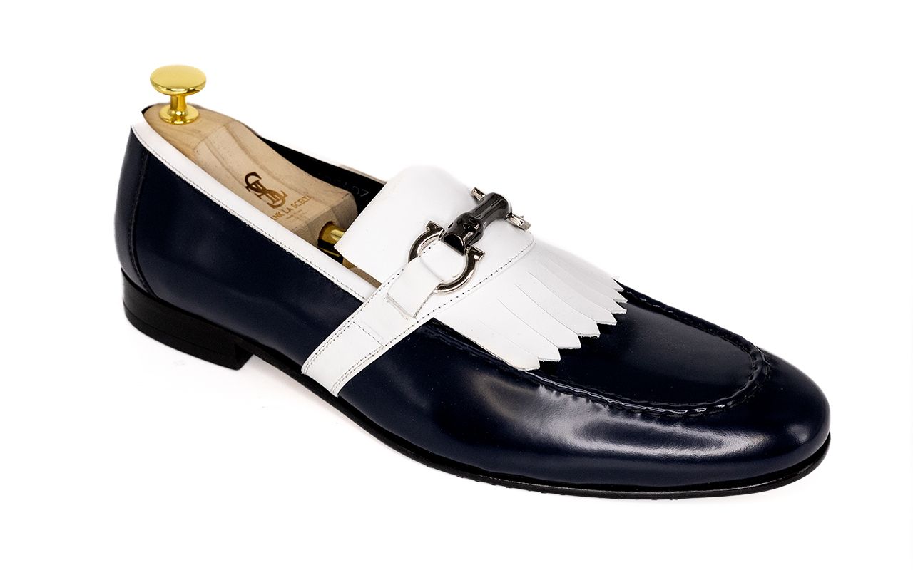 Franck La Scelta GN Penney Loafer with Silver Meter Strap (Handmade - Genuine Leather)