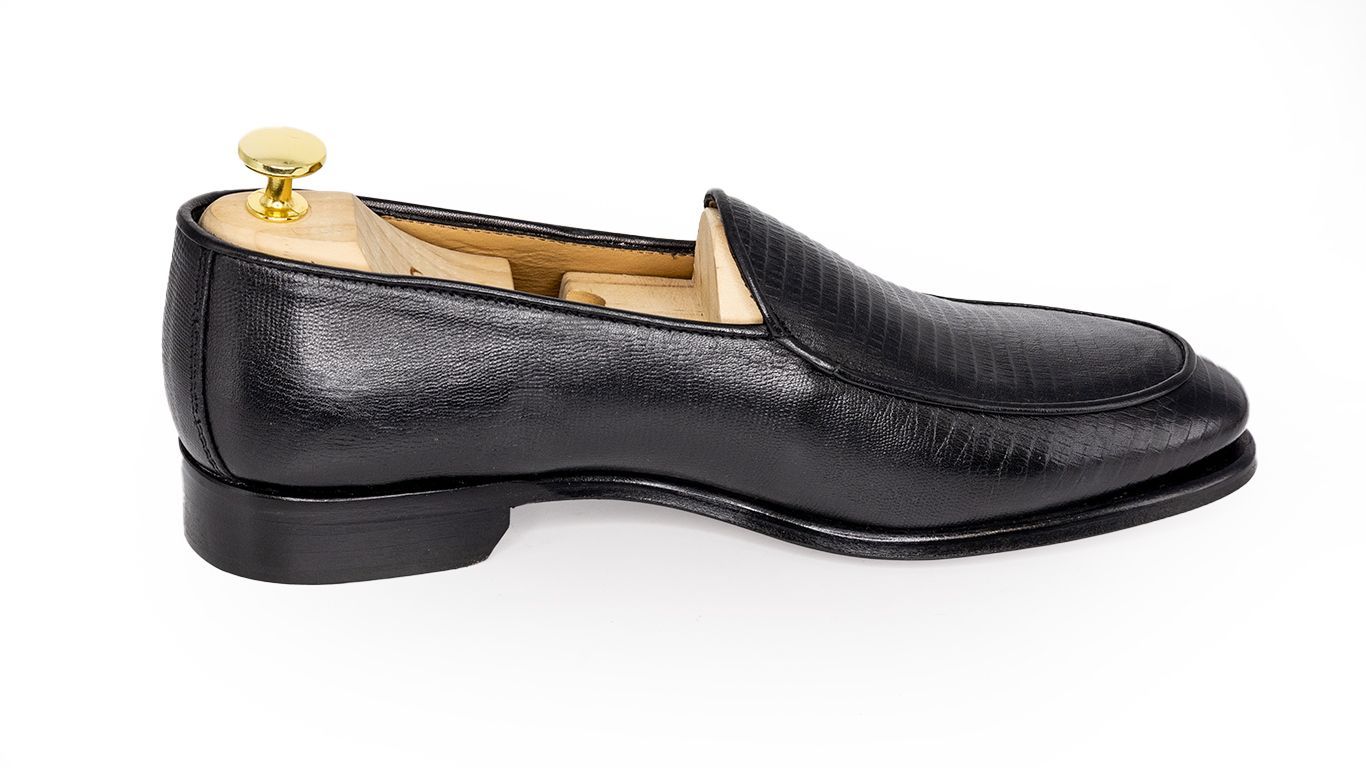 Franck La Scelta Signature Royalty Penny Loafer Handmade (Genuine Leather)-Black