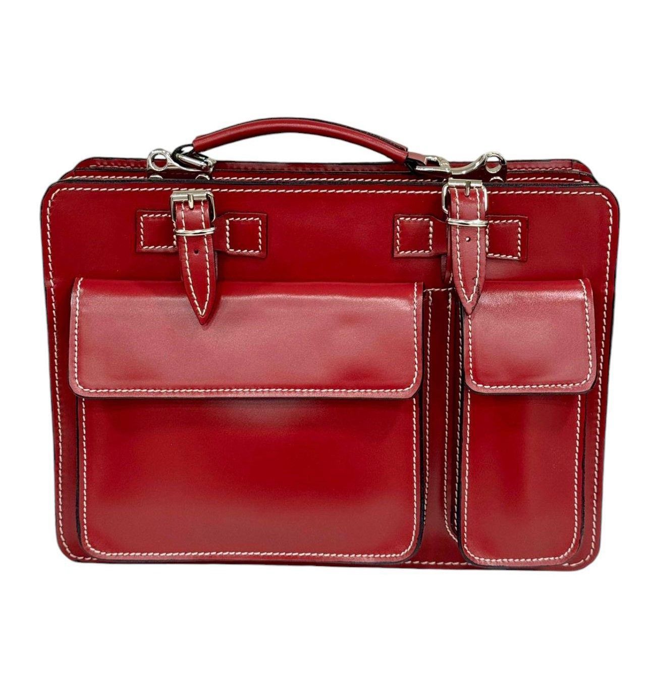 Franck La Scelta Genuine Leather Handmade Italian Men's Briefcase