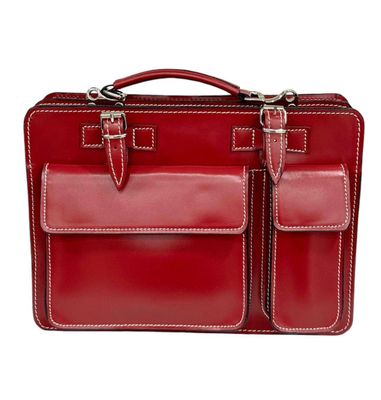Franck La Scelta Genuine Leather Handmade Italian Men's Briefcase