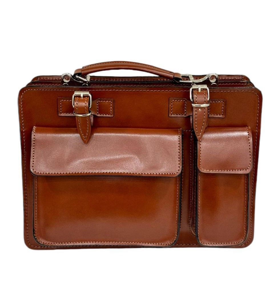 Franck La Scelta Genuine Leather Handmade Italian Men's Briefcase