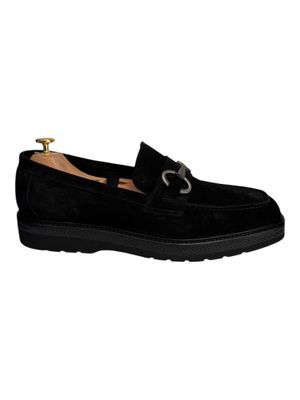 Franck La Scelta Handmade  Elegance Loafer (Black Suede)