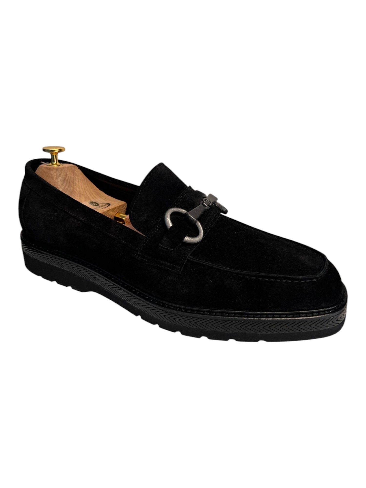 Franck La Scelta Handmade  Elegance Loafer (Black Suede)