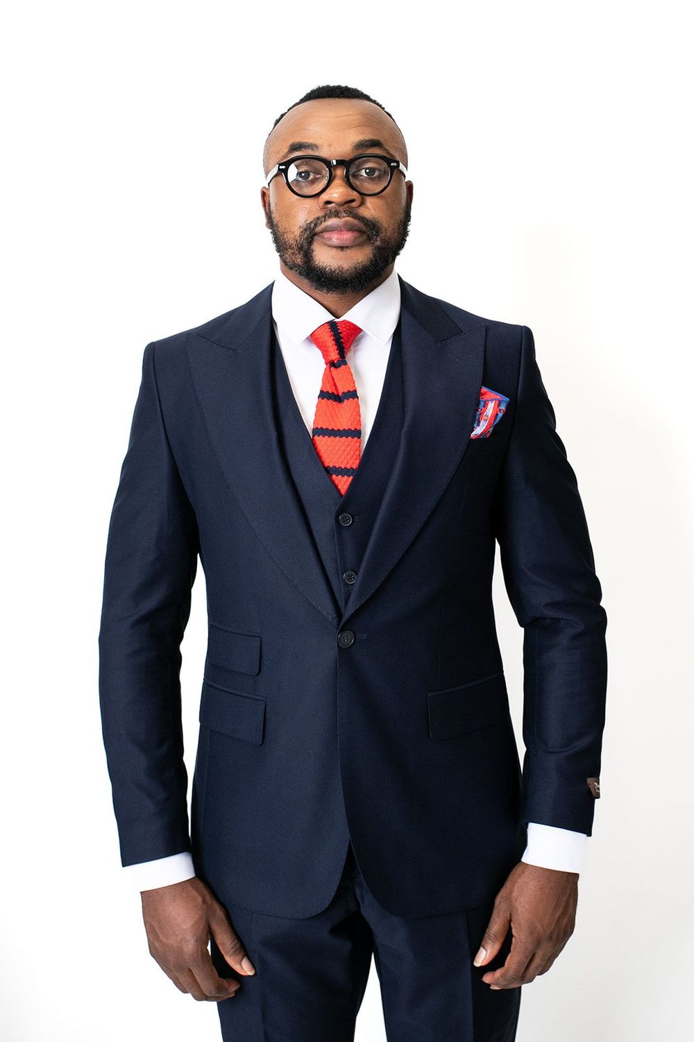 FLS 100% Wool Tailored Ready-Wear Suite (Navy Blue)