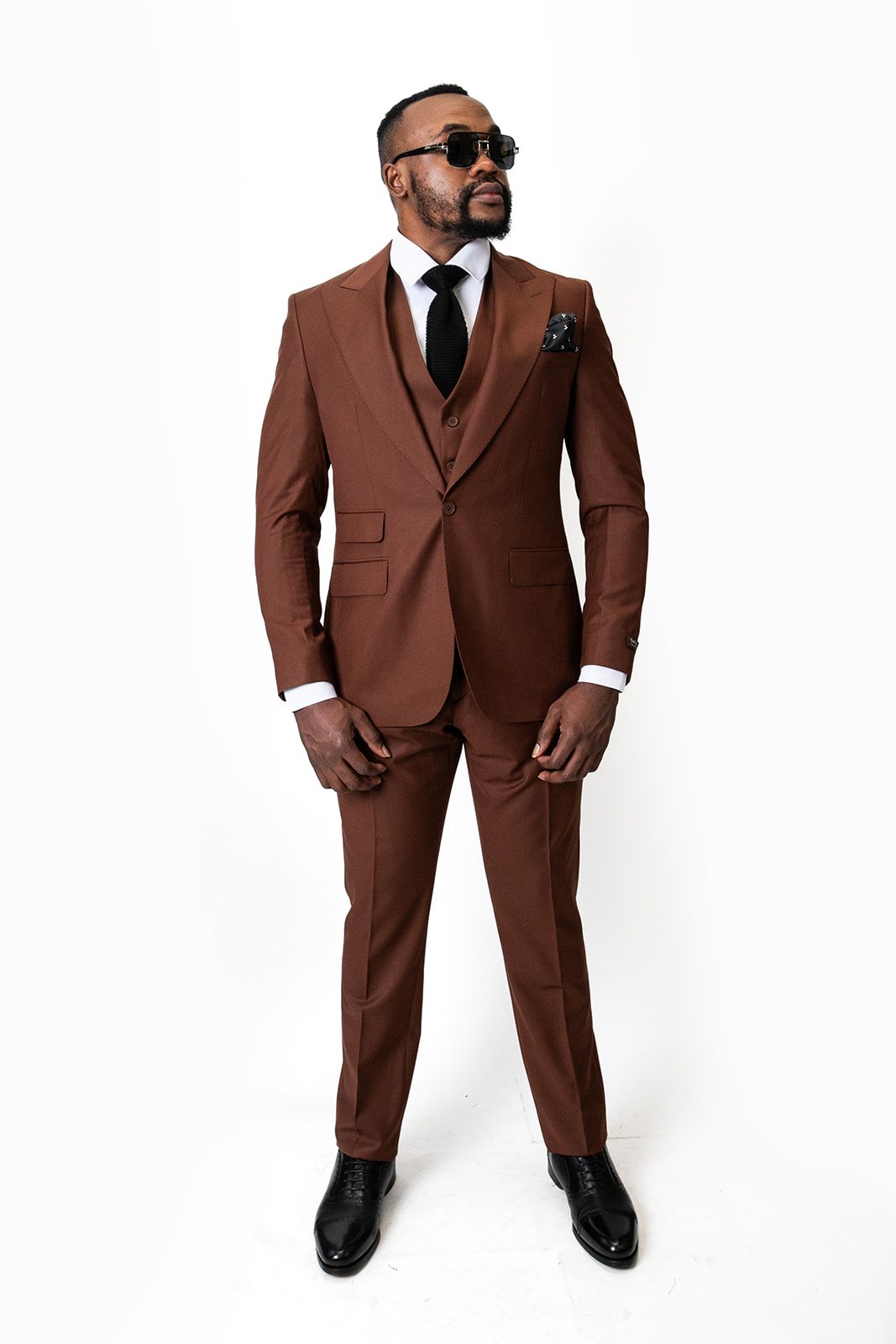 FLS 100% Wool Tailored Ready-Wear Suite (Brown)