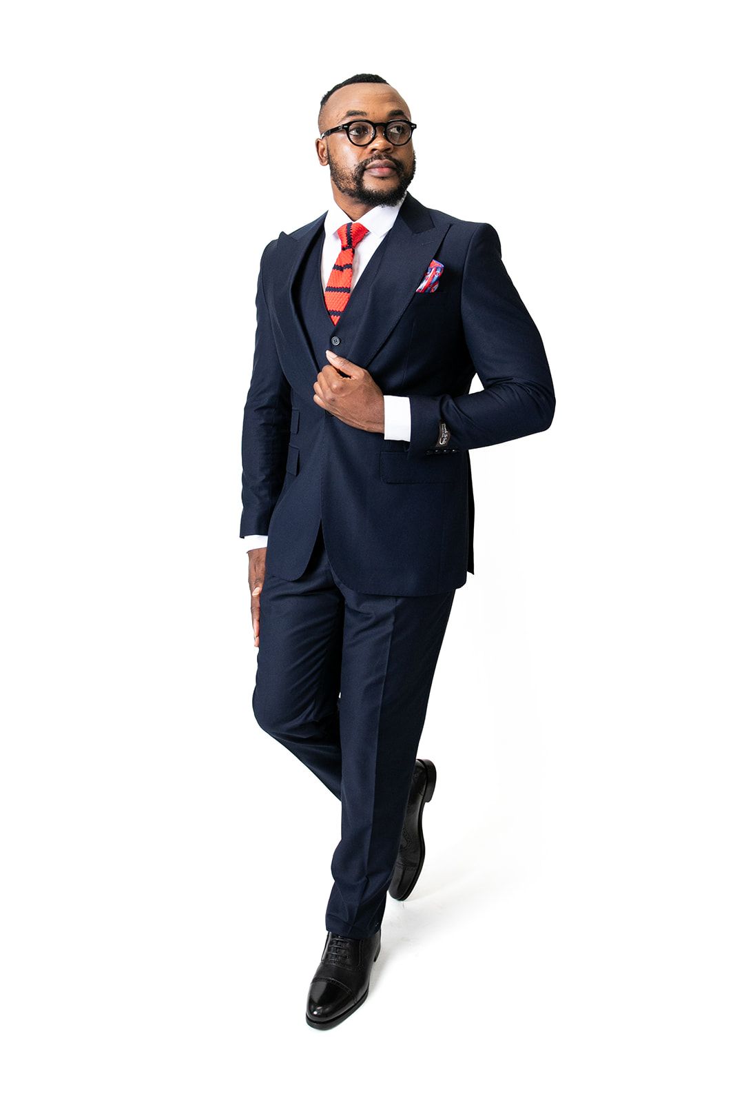 FLS 100% Wool Tailored Ready-Wear Suite (Navy Blue)
