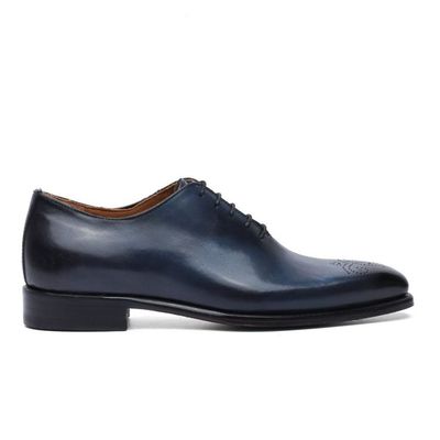 Franck La Scelta AN Oxford Handmade (Genuine Leather)-Navy Blue