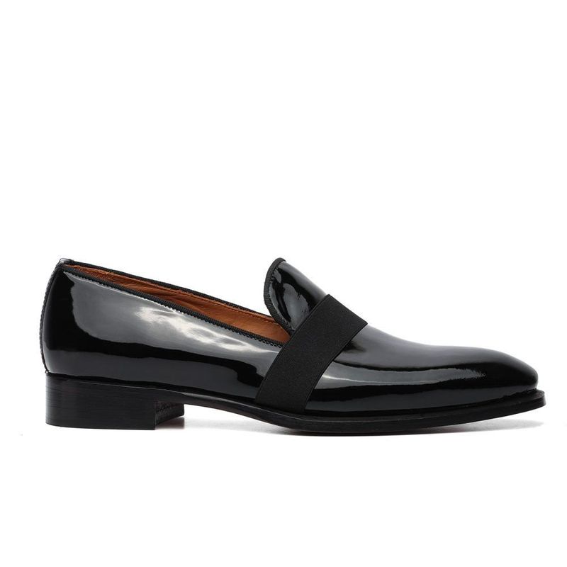 Franck La Scelta AN Italian Loafer Loafers in black patent leather