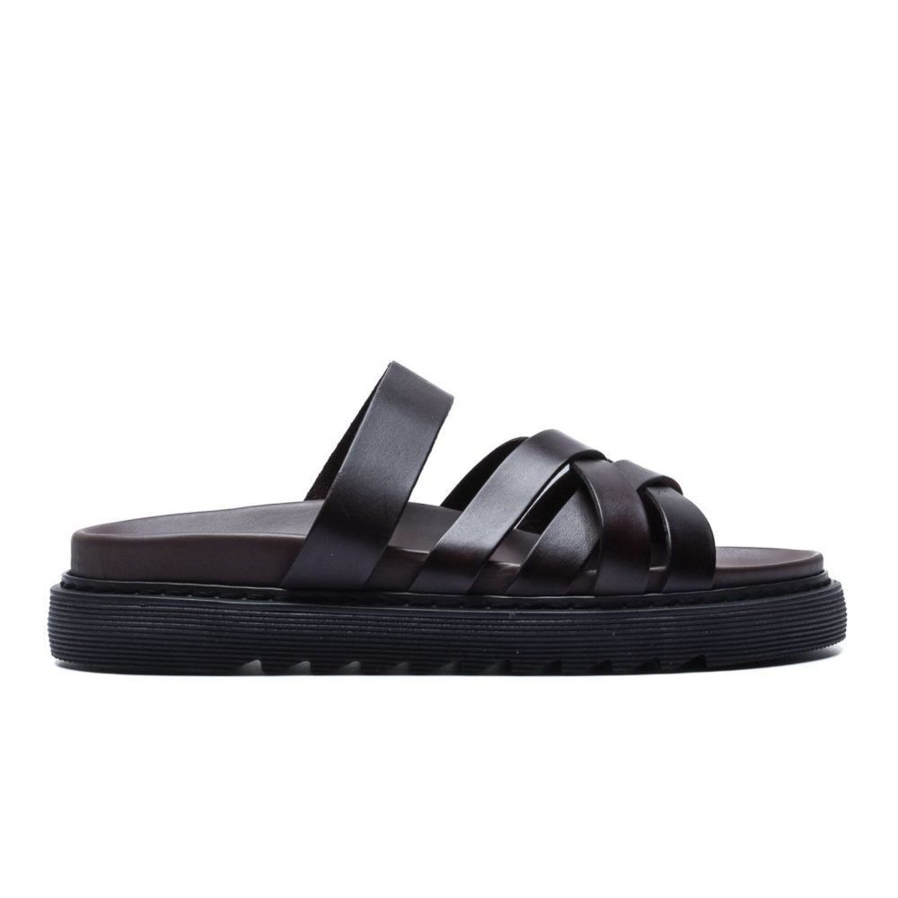 Franck La Scelta AN Men Handmade Genuine Leather Slider