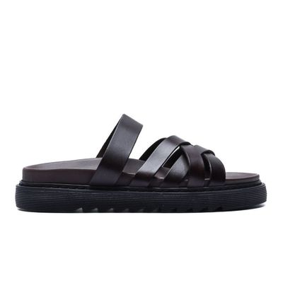 Franck La Scelta AN Men Handmade Genuine Leather Slider