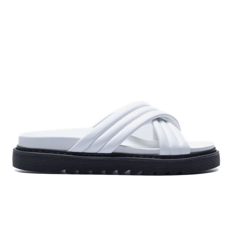 Franck La Scelta AN Men Handmade Genuine Leather Slider (White)