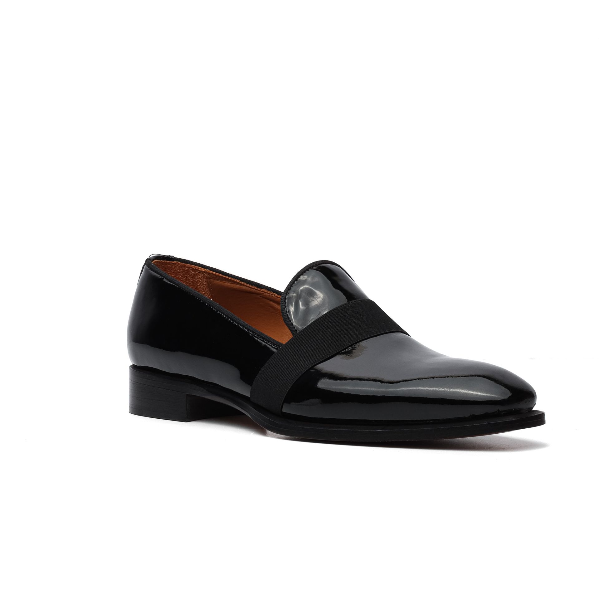 Franck La Scelta AN Italian Loafer Loafers in black patent leather