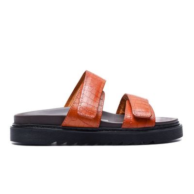 Franck La Scelta AN Men Handmade Genuine Leather Slider