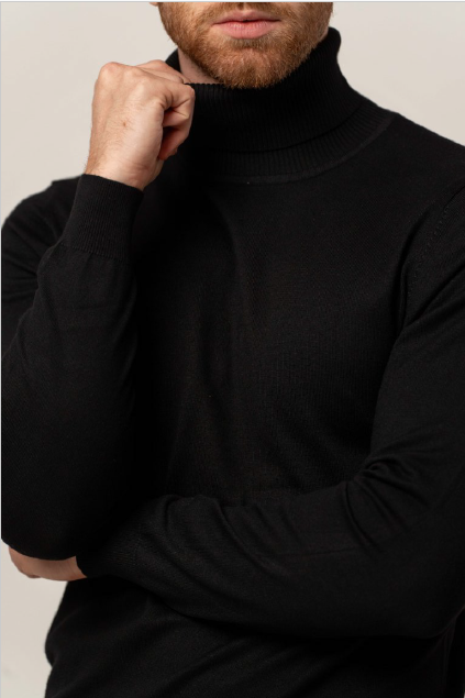 Franck La Scelta Italian Turtleneck – Black