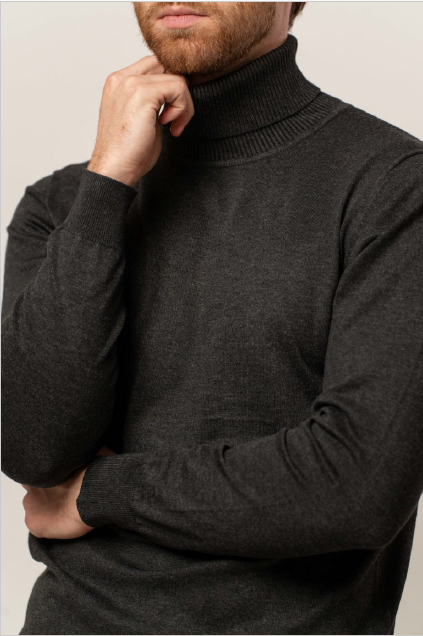 Franck La Scelta Italian Turtleneck –Grey