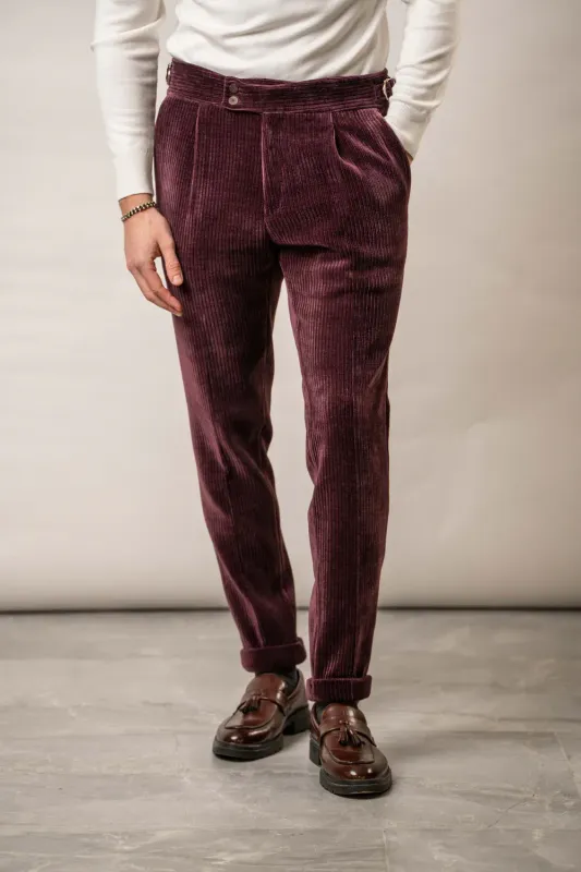 FRANCK LA SCELTA PANT WITH ADJUSTABLE BUCKLES -ITALIAN Corduroy FRANCK LA SCELTA PANT WITH ADJUSTABLE BUCKLES -ITALIAN Corduroy