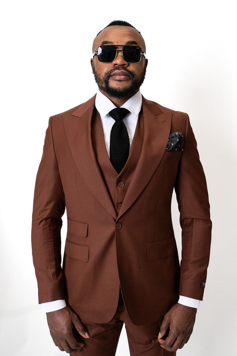 FLS 100% Wool Tailored Ready-Wear Suite (Brown)