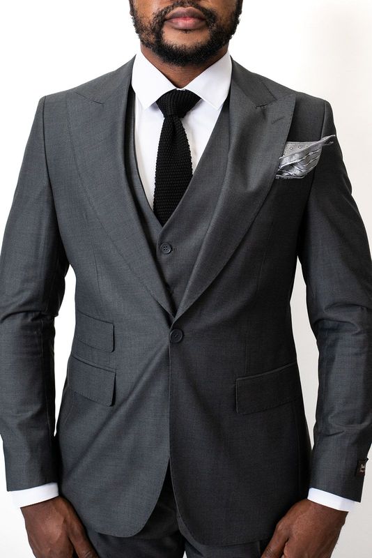 FLS Ready To Wear Suit(Gray) 100% Wool