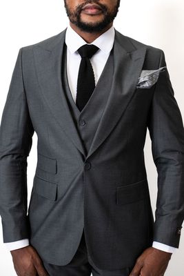 FLS Ready To Wear Suit(Gray) 100% Wool