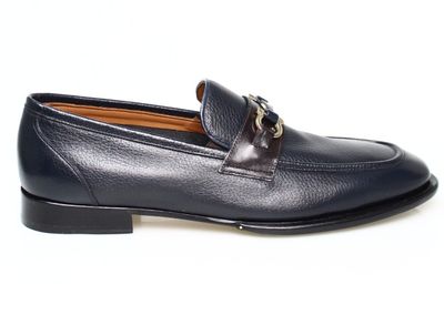 Franck La Scelta Men’s Handmade Italian Loafers – Genuine Calf Leather Dress Shoes with Metal Bit | Navy Slip‑On Luxury Footwear Franck La Scelta Men’s Handmade Italian Loafers – Genuine Calf Leather Dress Shoes with Metal Bit | Navy Slip‑On Luxury Footwear