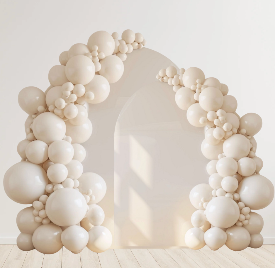 Double Panel Balloon Arch with Backdrop