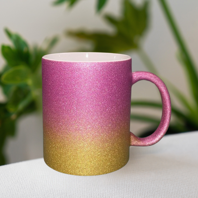 Mug granité rose/doré